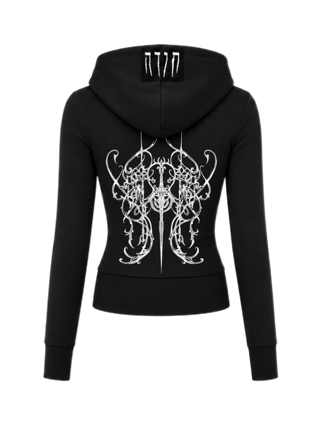 BLACK MICRO HOODIE