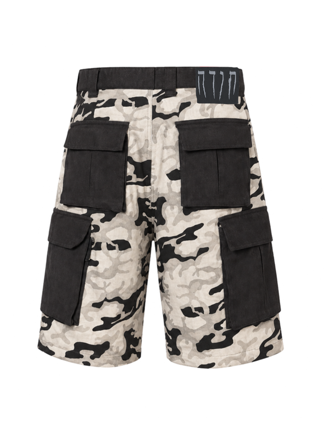 CAMOUFLAGE BAGGY CARGO SHORTS