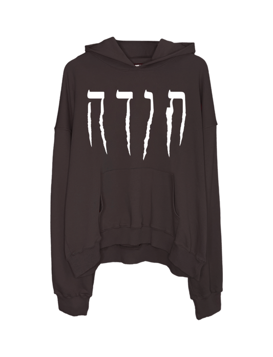 TODA BROWN OVERSIZED HOODIE