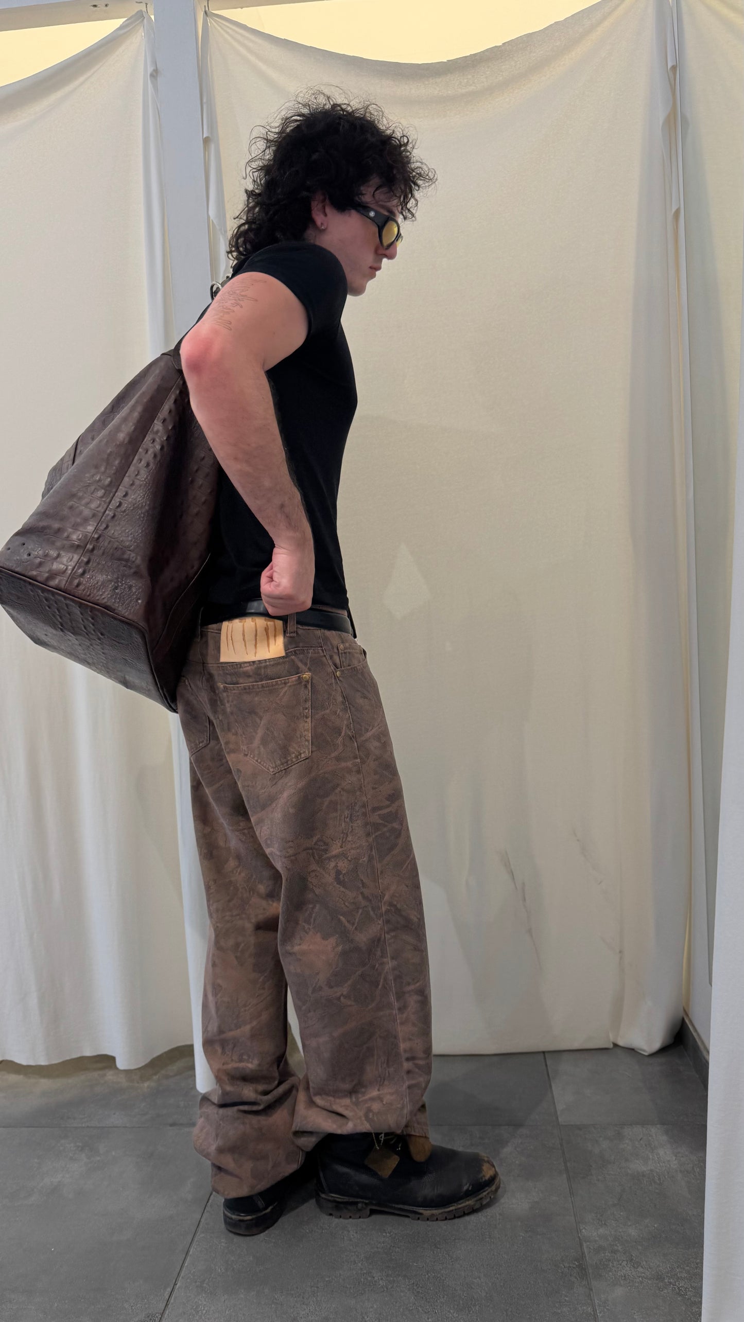 TODA TREE CAMO BAGGY JEANS