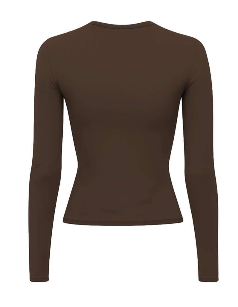 LONG SLEEVE BROWN BABY T