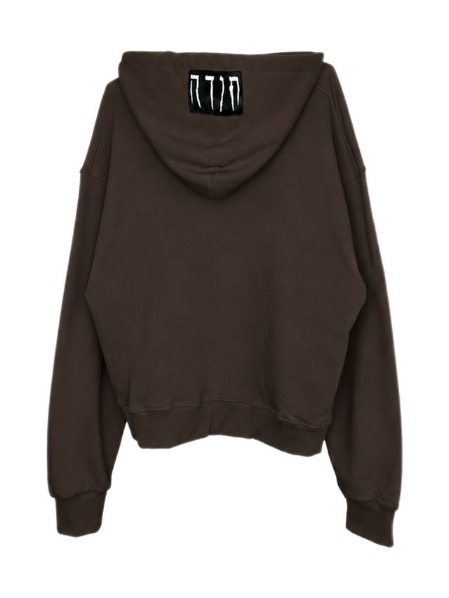 BROWN OVERSIZED HOODIE THANK YOU