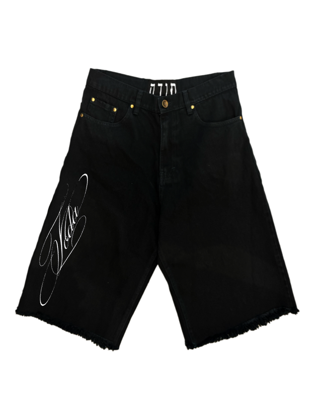 TODA BLACKED OUT BAGGY JORTS