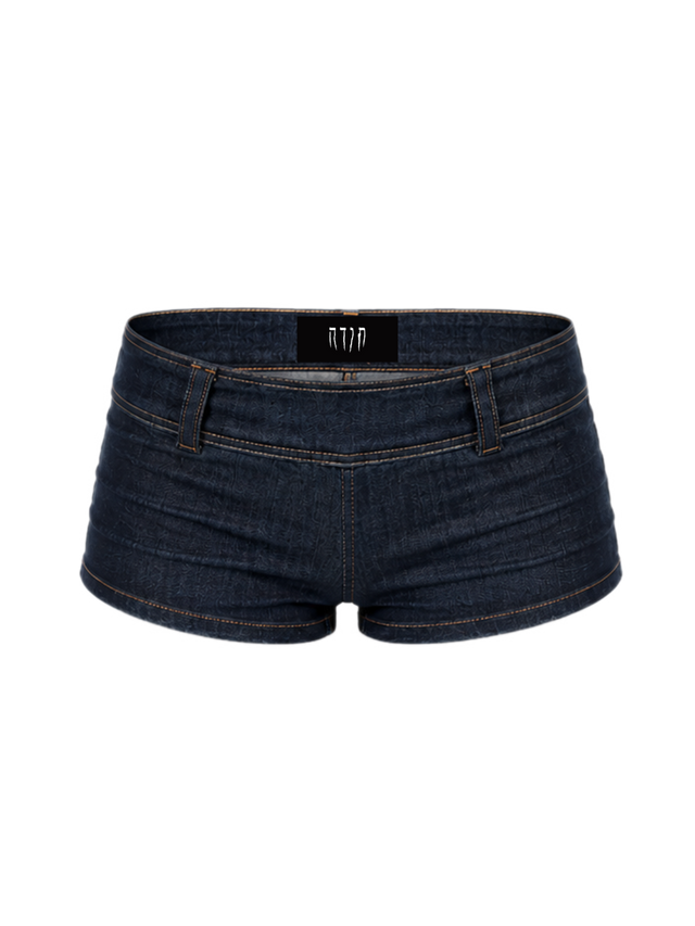 STRETCHY LOW RISED JEANS SHORTS