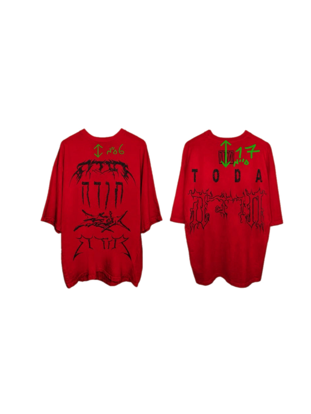 Red GRAFFITI OVERSIZED T-SHIRT (Copy)