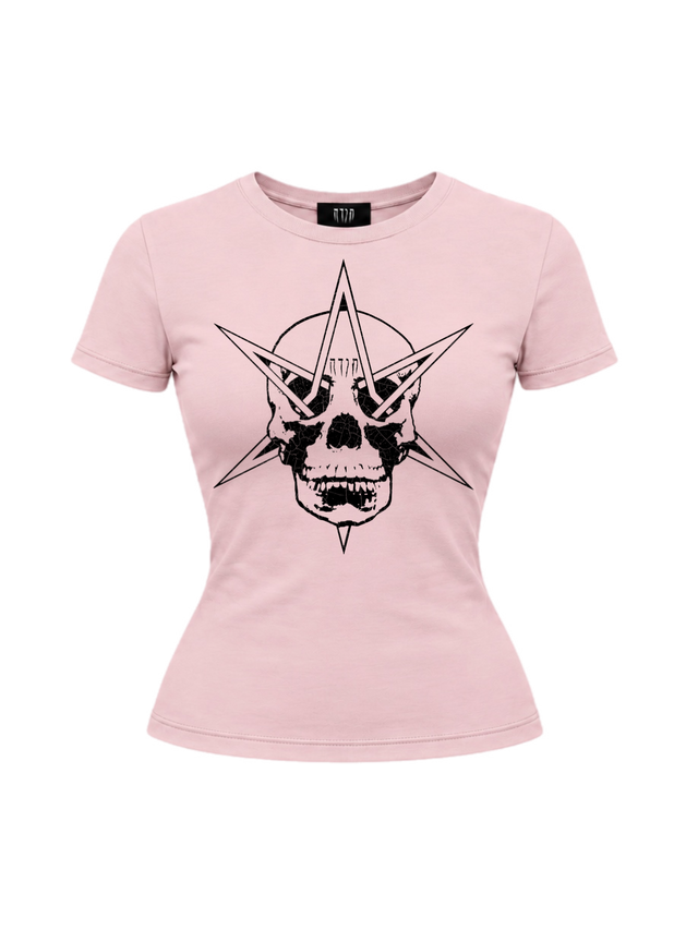 PINK SKULL BABY-T