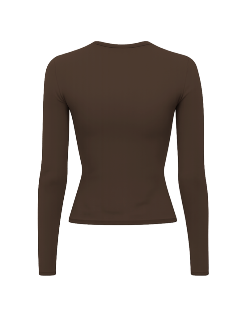 LONG SLEEVE BROWN BABY T