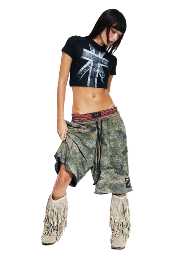 CAMO BOXER SWEATPANTS SHORTS