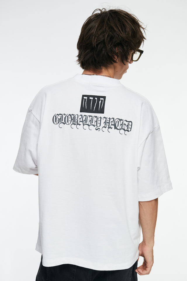 TODA WHITE OVERSIZED LOGO T-SHIRT