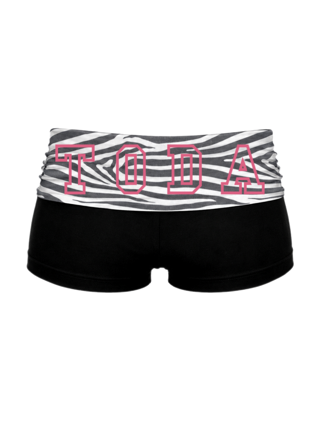 ZEBRA FOLD-OVER SHORTS