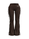 FRINGE FOLD-OVER FLARED PANTS
