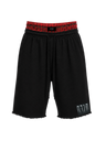 BLACK BOXER SWEATPANTS SHORTS
