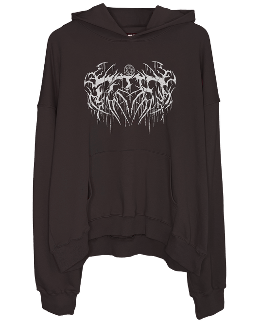 BROWN DEATH METAL HOODIE