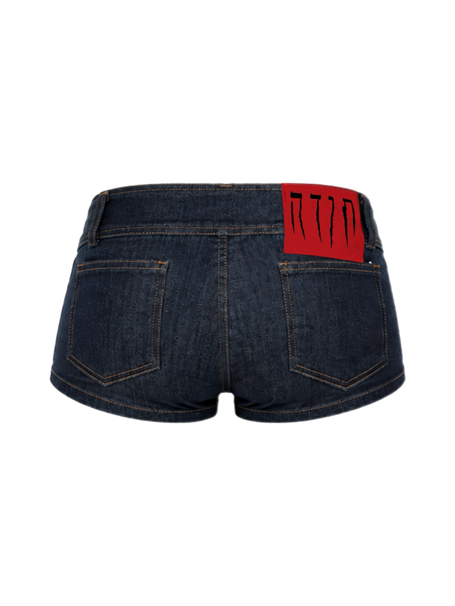 STRETCHY LOW RISED JEANS SHORTS