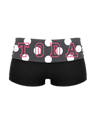 BLACK POLKA DOT FOLD-OVER SHORTS