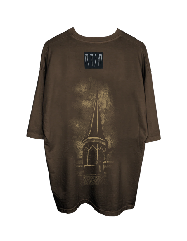 COLD STONE BROWN OVERSIZED T SHIRT