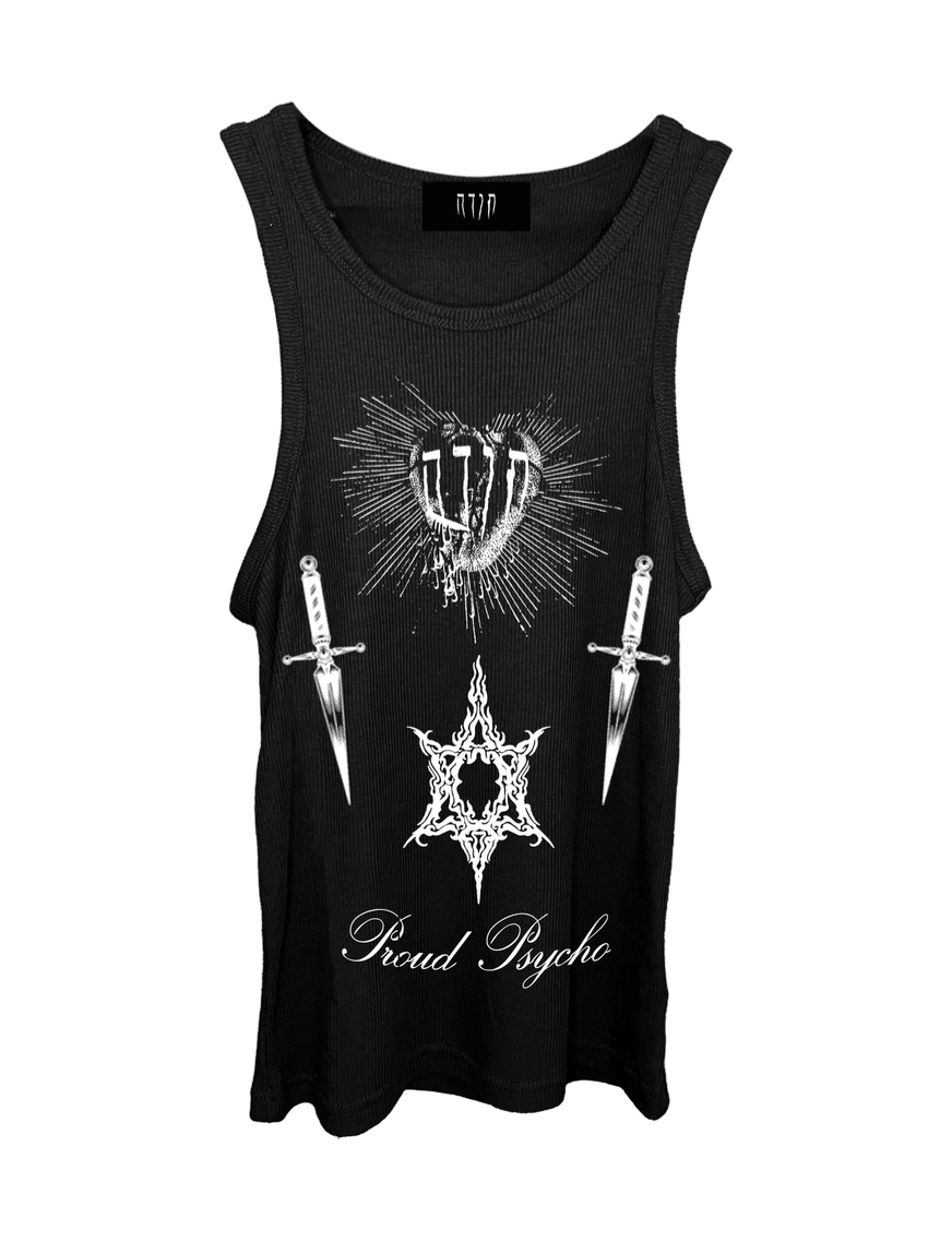 MENS TATTOO BLACK TANK TOP