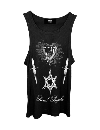 MENS TATTOO BLACK TANK TOP