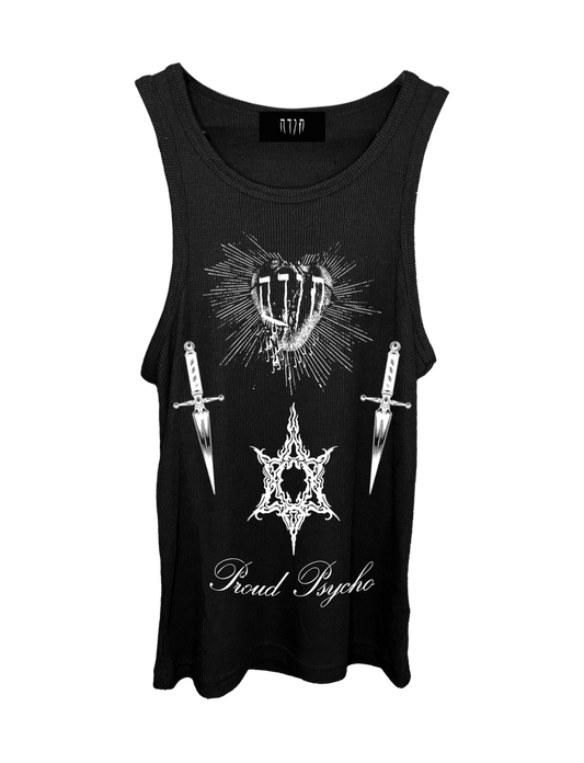 MENS TATTOO BLACK TANK TOP
