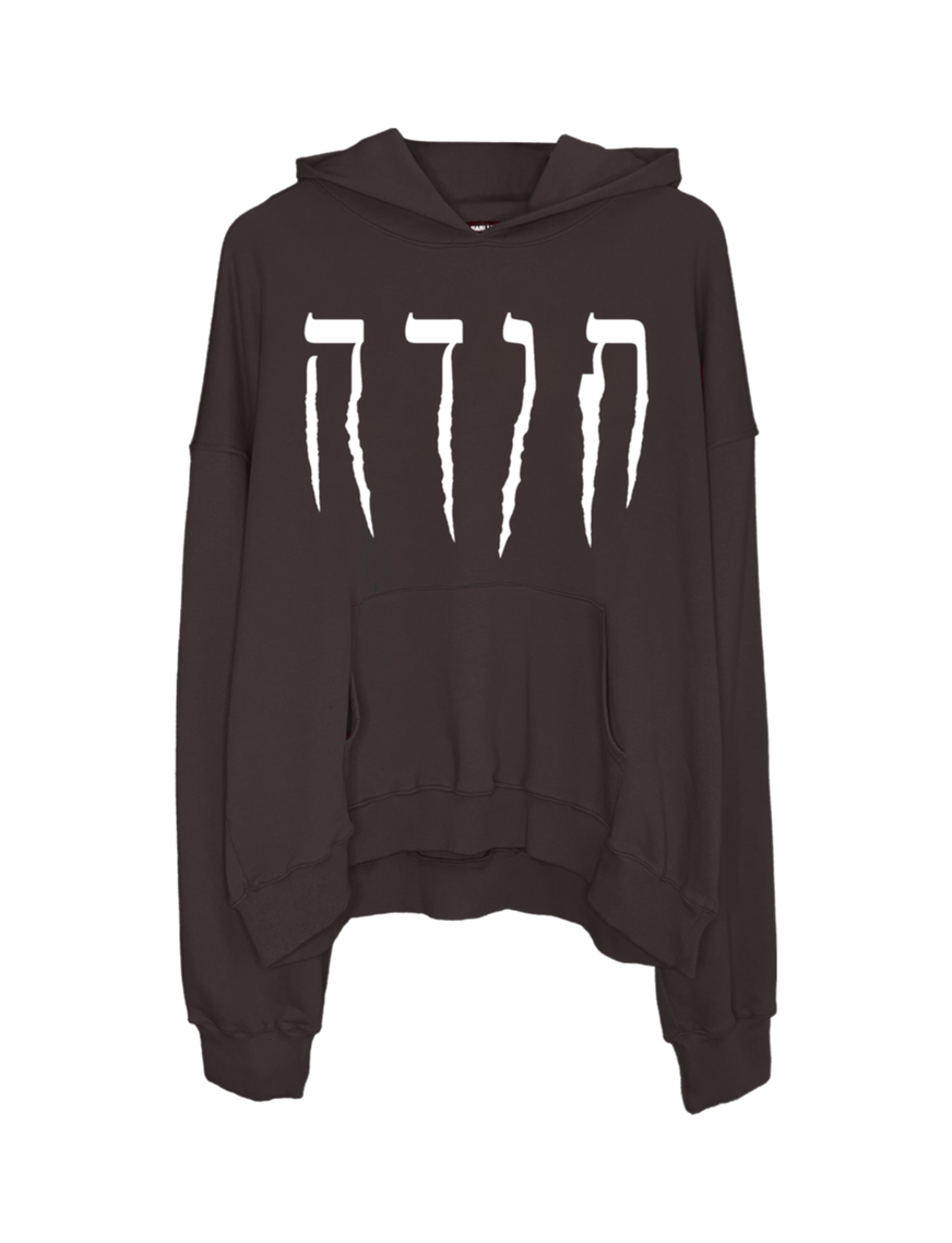 TODA BROWN OVERSIZED HOODIE