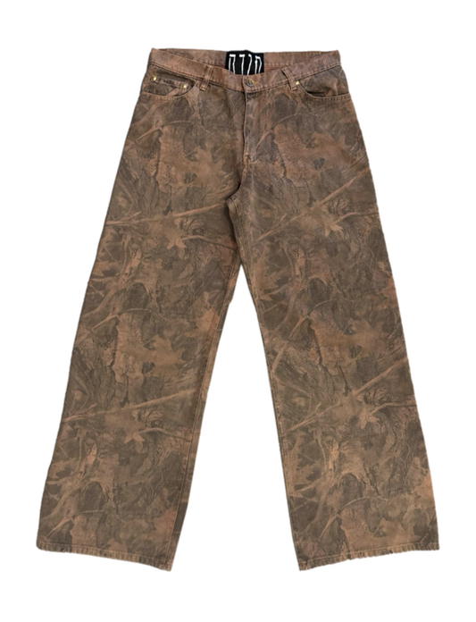 TODA TREE CAMO BAGGY JEANS