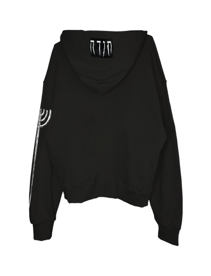MENORAH BLACK OVERSIZED HOODIE