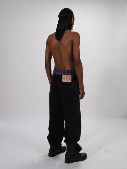 BLACK HAND PAINTED JEANS