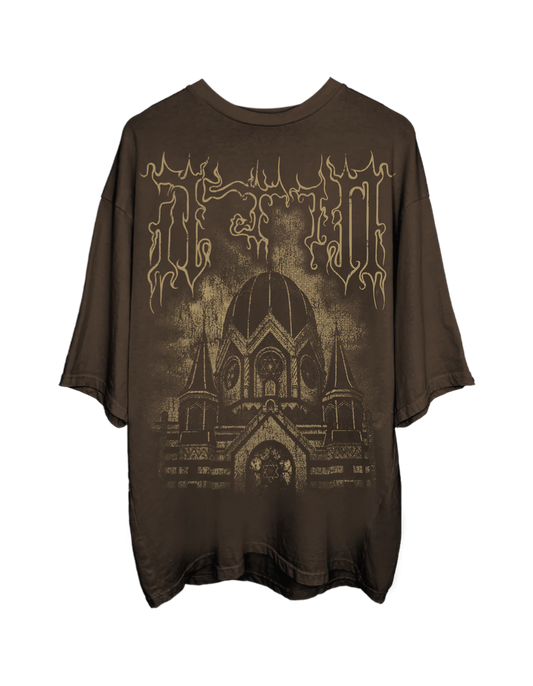 COLD STONE BROWN OVERSIZED T SHIRT