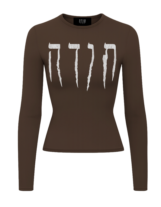 LONG SLEEVE BROWN BABY T