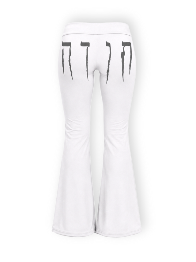 WHITE LOW RISE SWEATPANTS