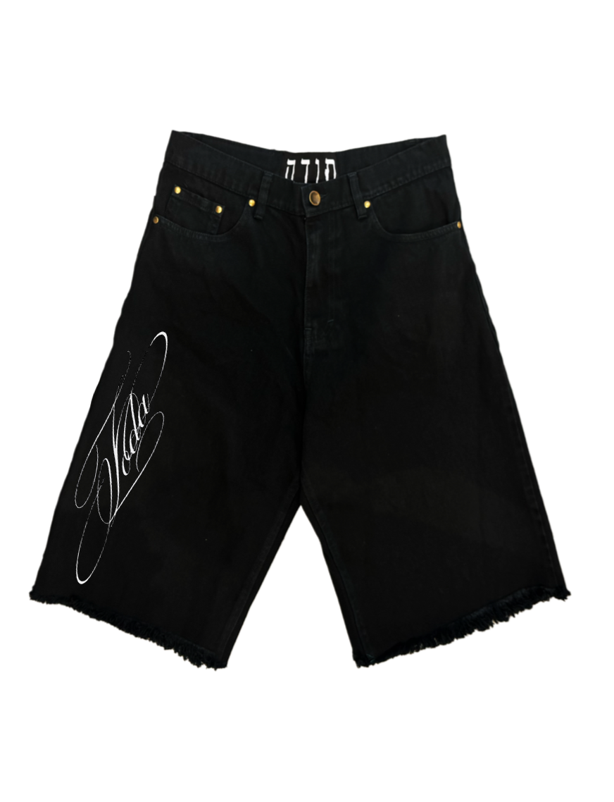TODA BLACKED OUT BAGGY JORTS