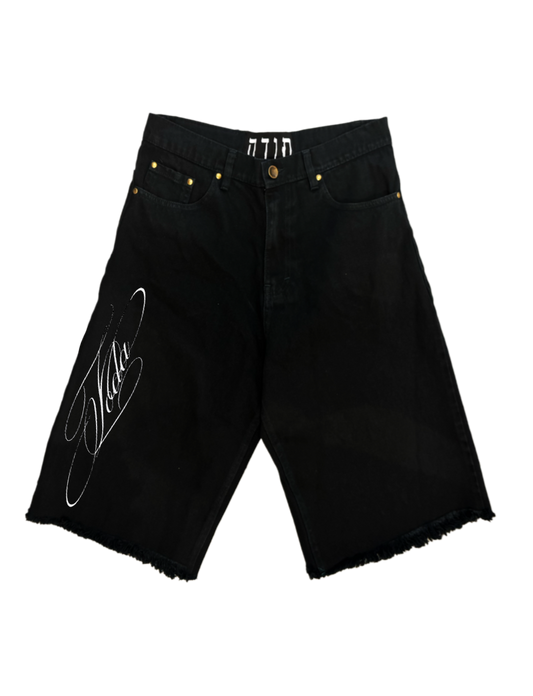 TODA BLACKED OUT BAGGY JORTS