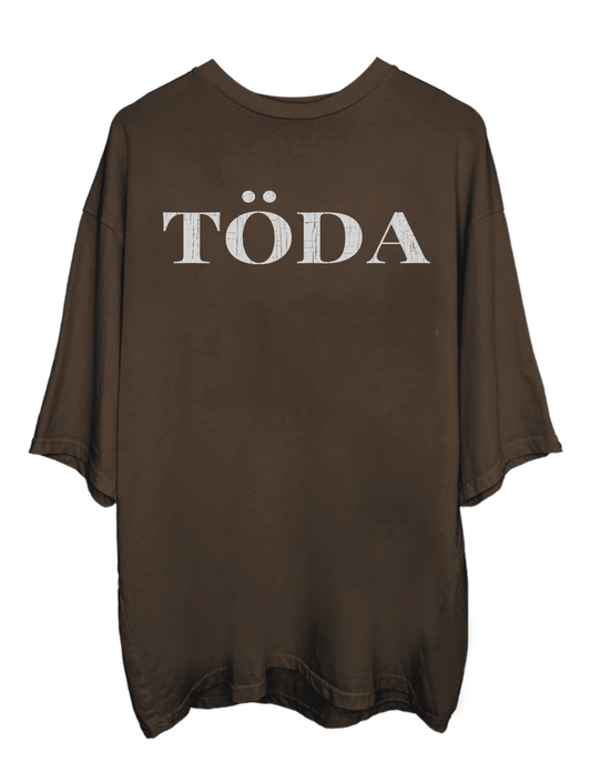 TÖDA BROWN OVERSIZED T SHIRT