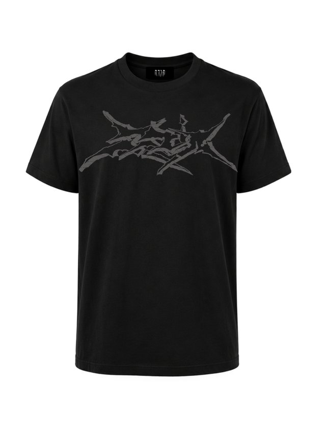 BLACK DAVID CHAIN SLIM FIT T-SHIRT