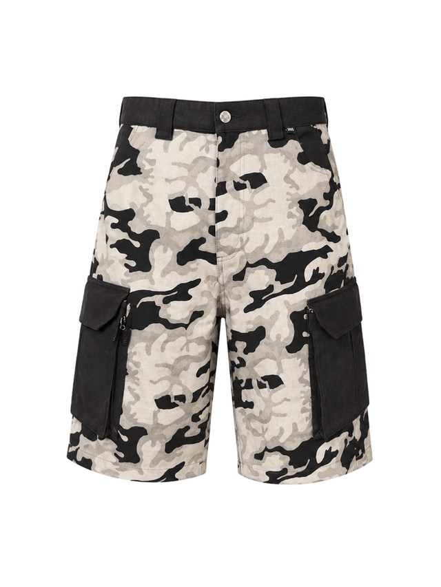 CAMOUFLAGE BAGGY CARGO SHORTS