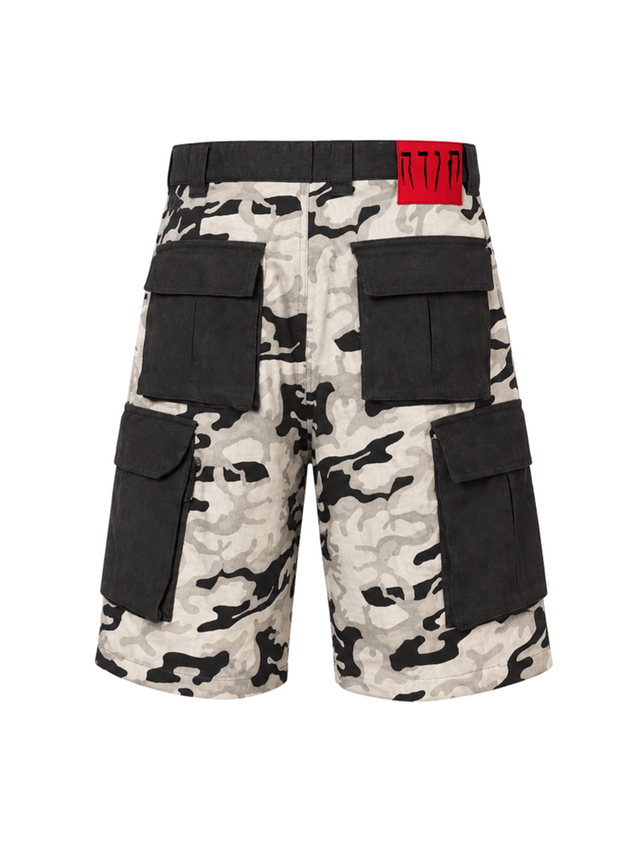 CAMOUFLAGE BAGGY CARGO SHORTS