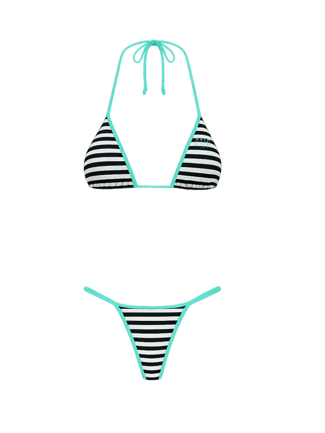 MINT STRIPE BIKINI SET