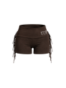 FRINGE FOLD-OVER SHORTS