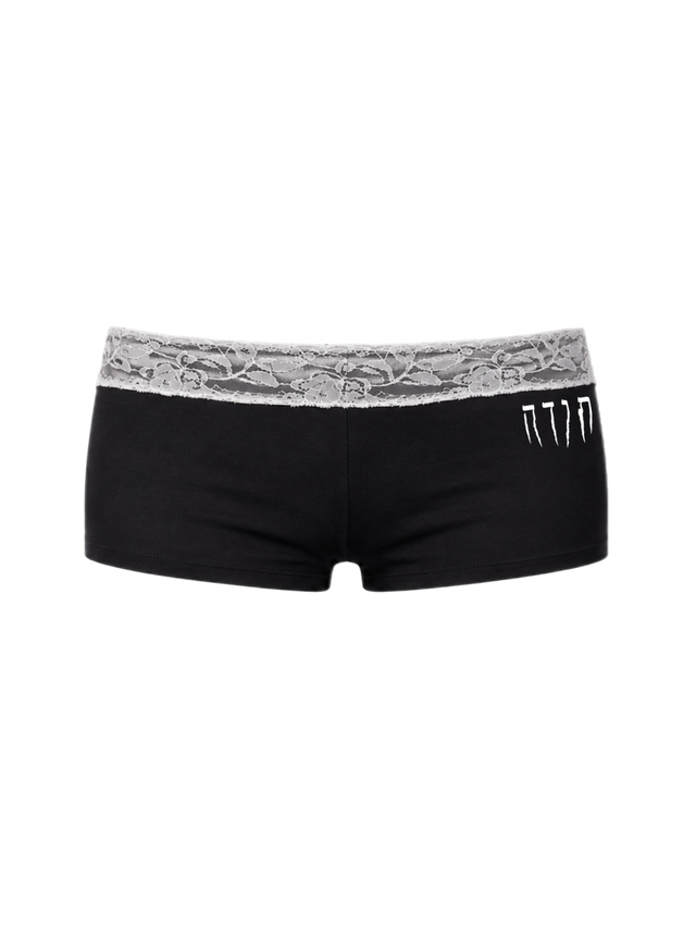 LACE BLACK MICRO SHORTS