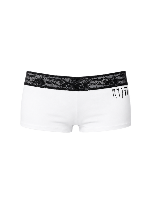 LACE WHITE MICRO SHORTS