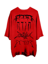 RED GRAFFITI OVERSIZED T-SHIRT