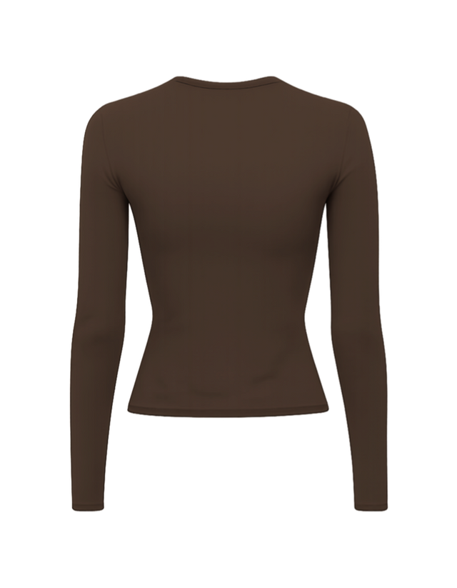 LONG SLEEVE BROWN BABY T