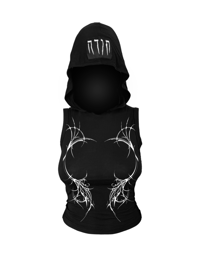 TODA X RADIO BERLIN HOODED SLEEVE-LESS TOP