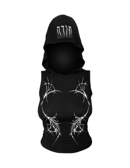 TODA X RADIO BERLIN HOODED SLEEVE-LESS TOP