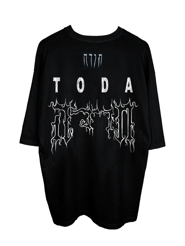 BLACK GRAFFITI OVERSIZED T-SHIRT