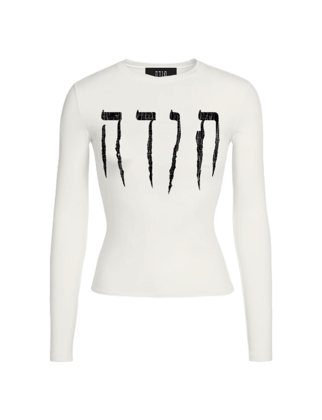 WHITE BIG LONG SLEEVE BABY T