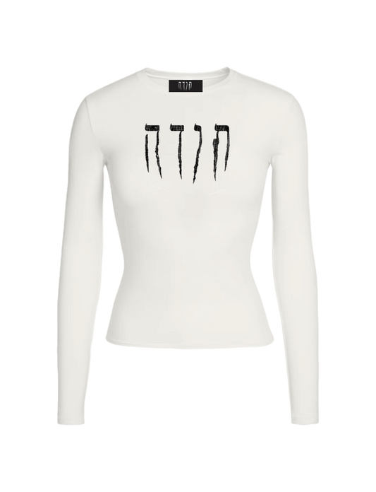 WHITE LONG SLEEVE BABY T