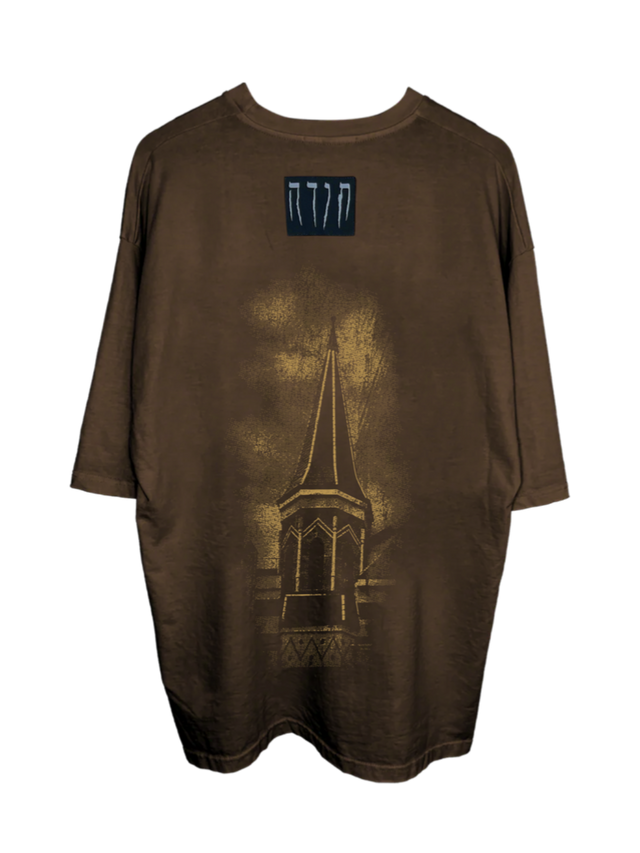 COLD STONE BROWN OVERSIZED T SHIRT