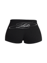 BLACK SPORT FOLD-OVER SHORTS