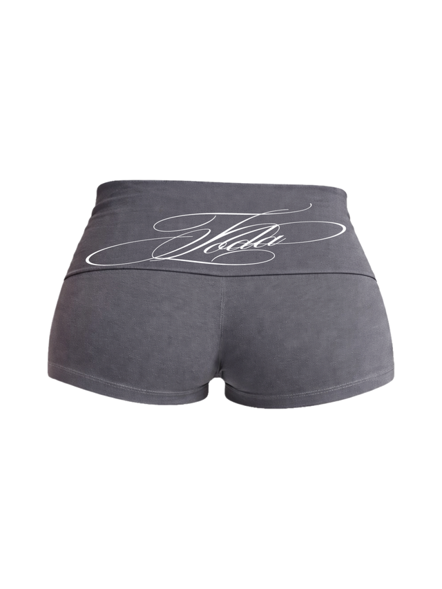 GREY SPORT FOLD-OVER SHORTS